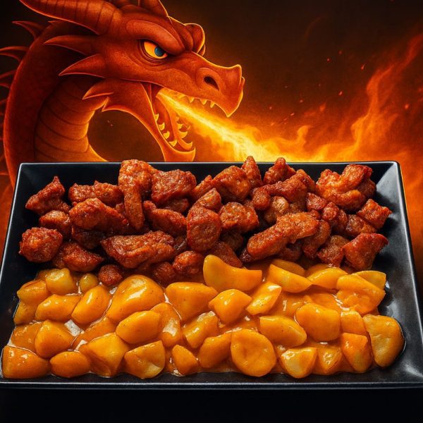 Carne Moruna con Patatas Bravas